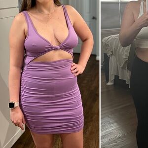 Purple club dress